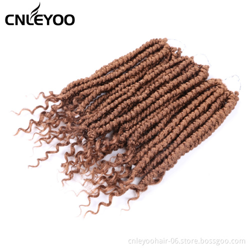 Special offer wholesale high quality 12 inch synthetic fiber brown curly crochet braid wig
